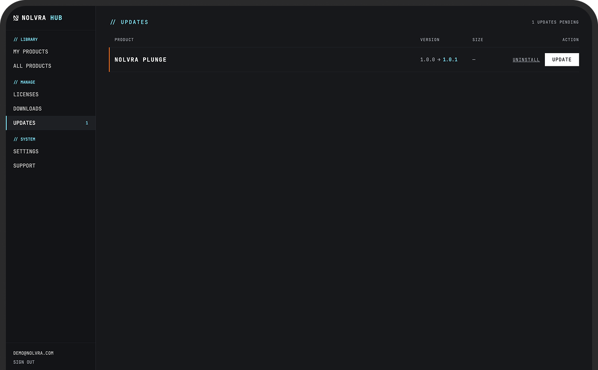 Nolvra Hub — updates