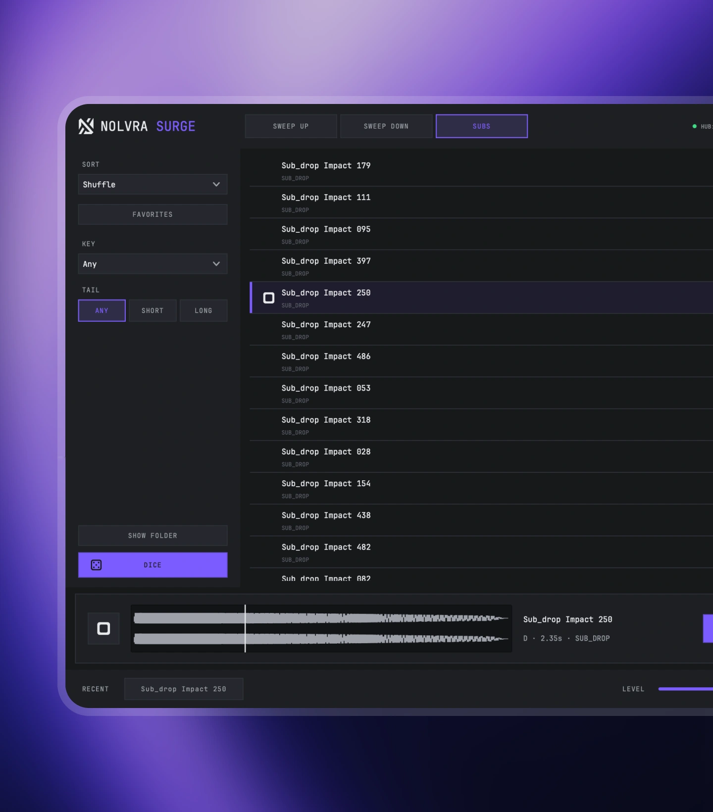 Nolvra Surge — browser panel